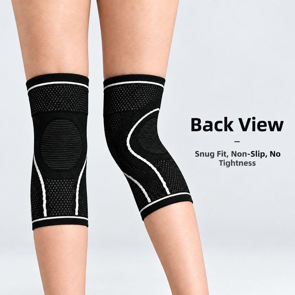 Black knee pad back view