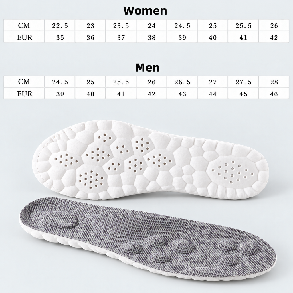 Corrected insole size-chart image