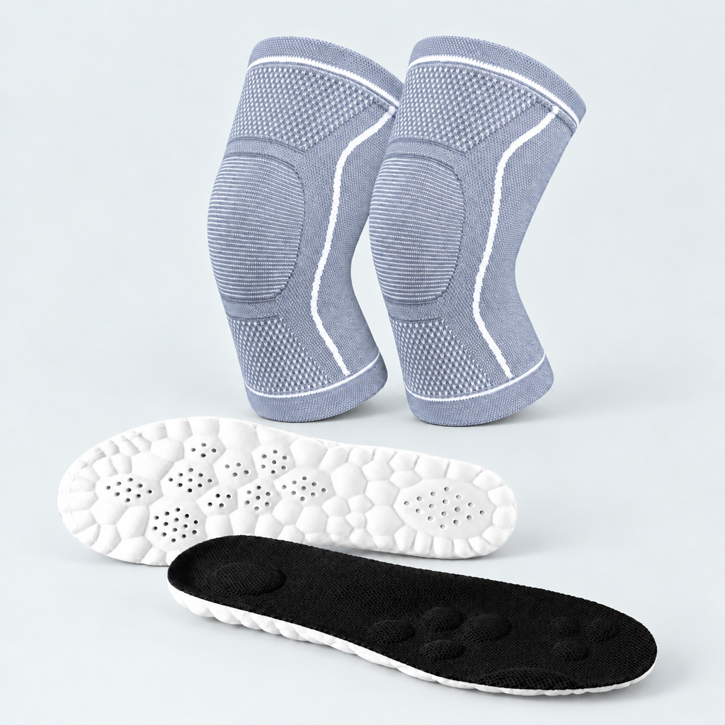 Foundation Bundle with gray knee pads, matched to the black-pad version