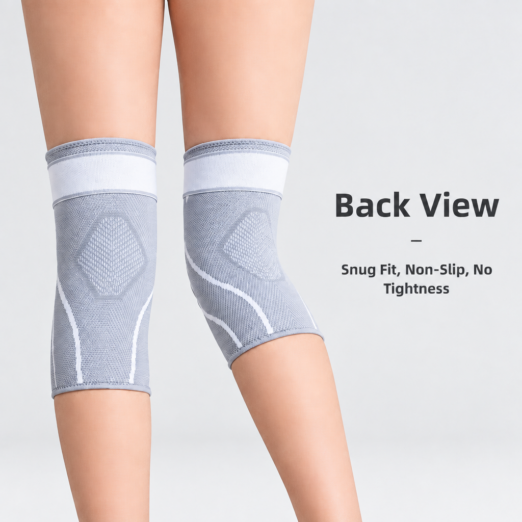 Gray knee pad back view