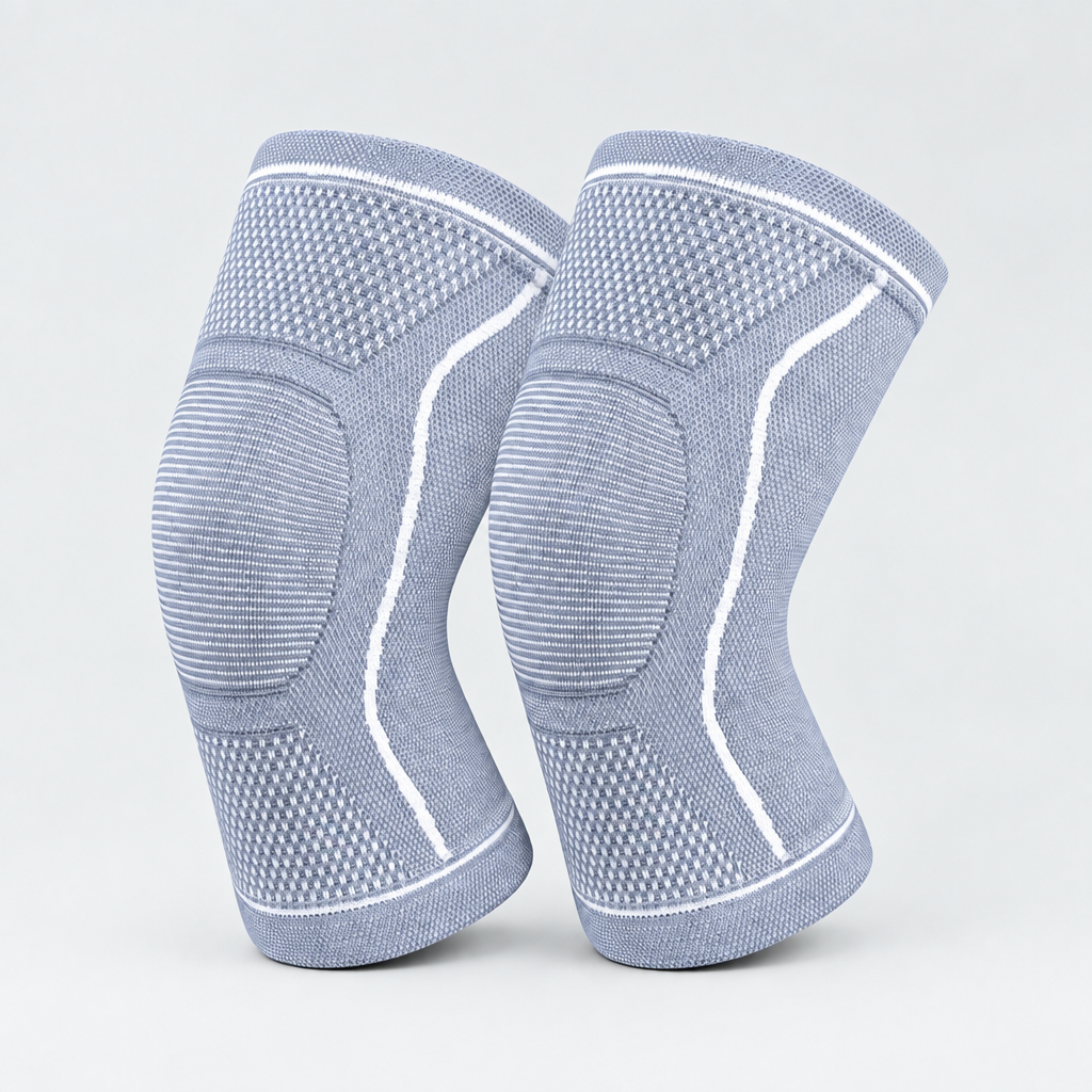 Gray knee pads on gray