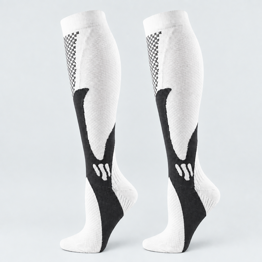 White socks on light gray