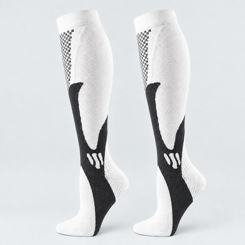 White socks on light gray